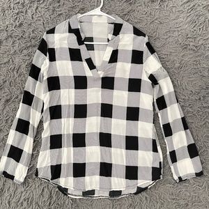 White & Black Blouse